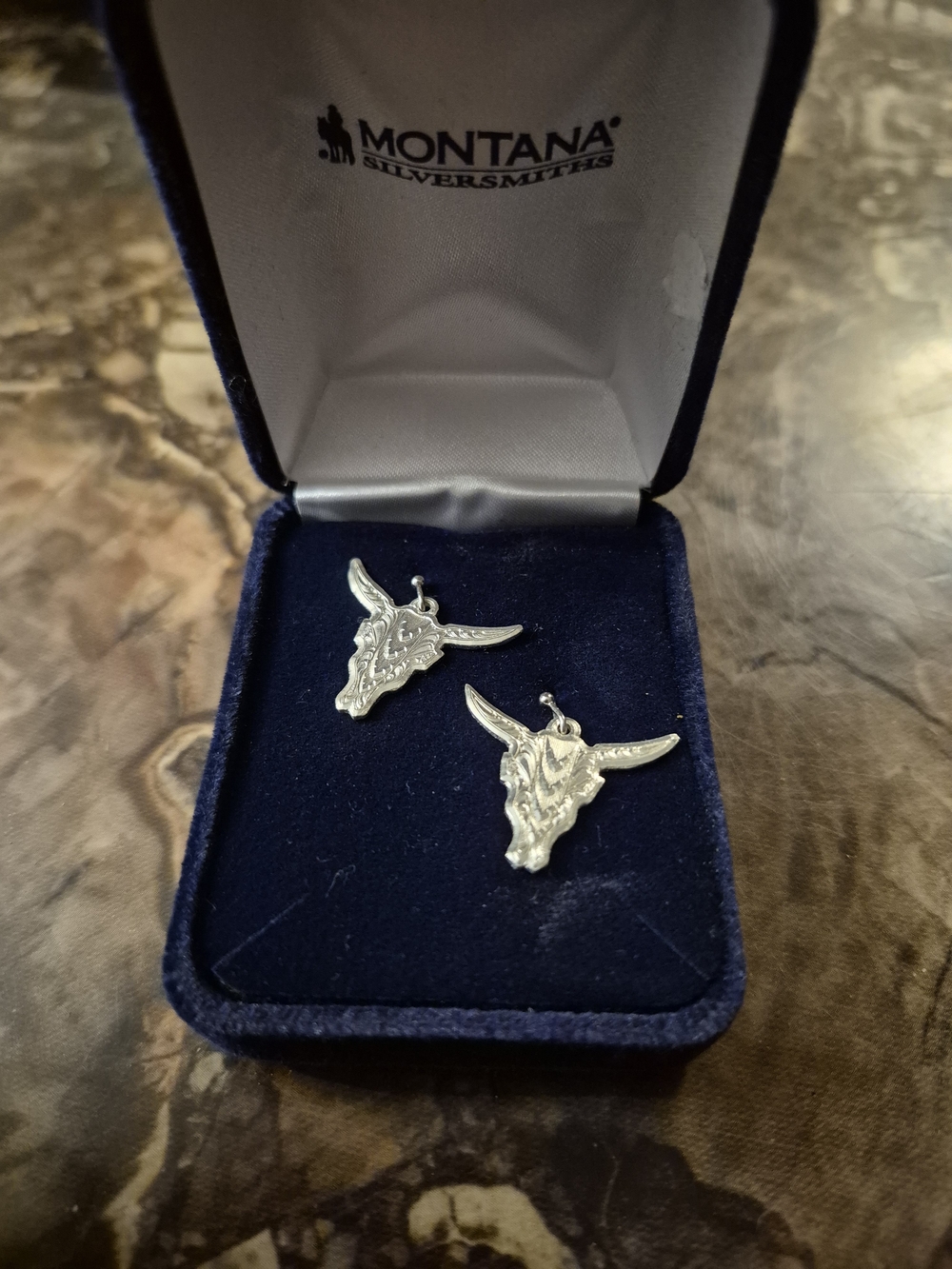 Montana Silversmiths Silver Longhorn Earings